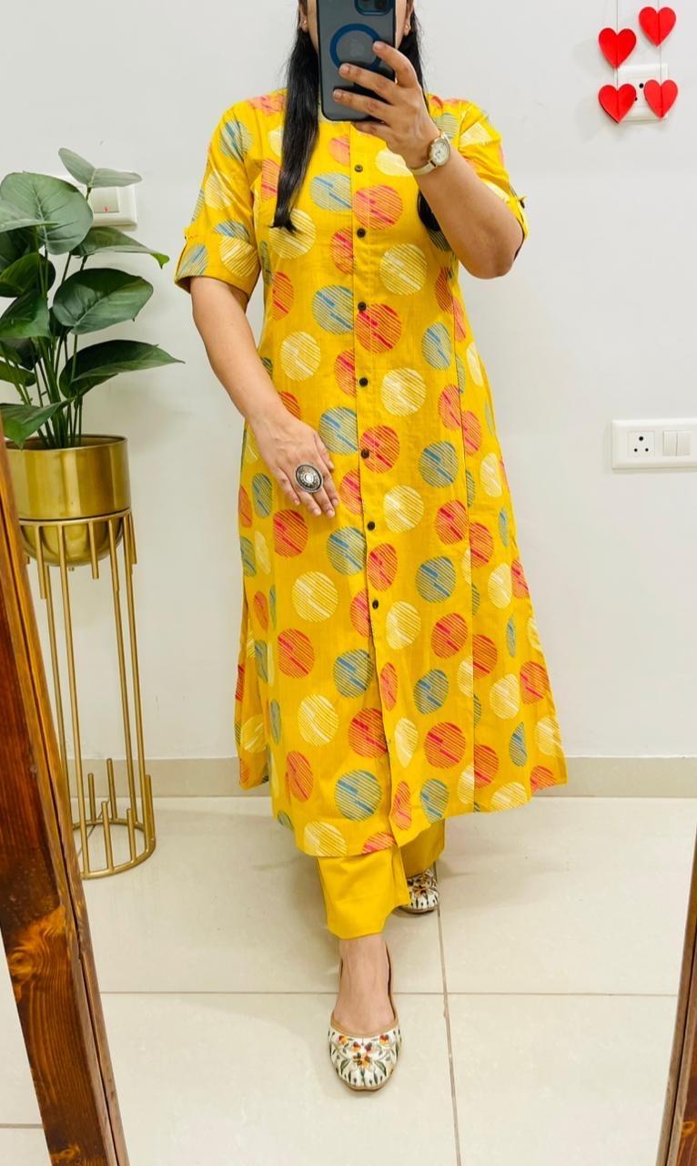 Aline Kurti Pattern Co-Ords Set