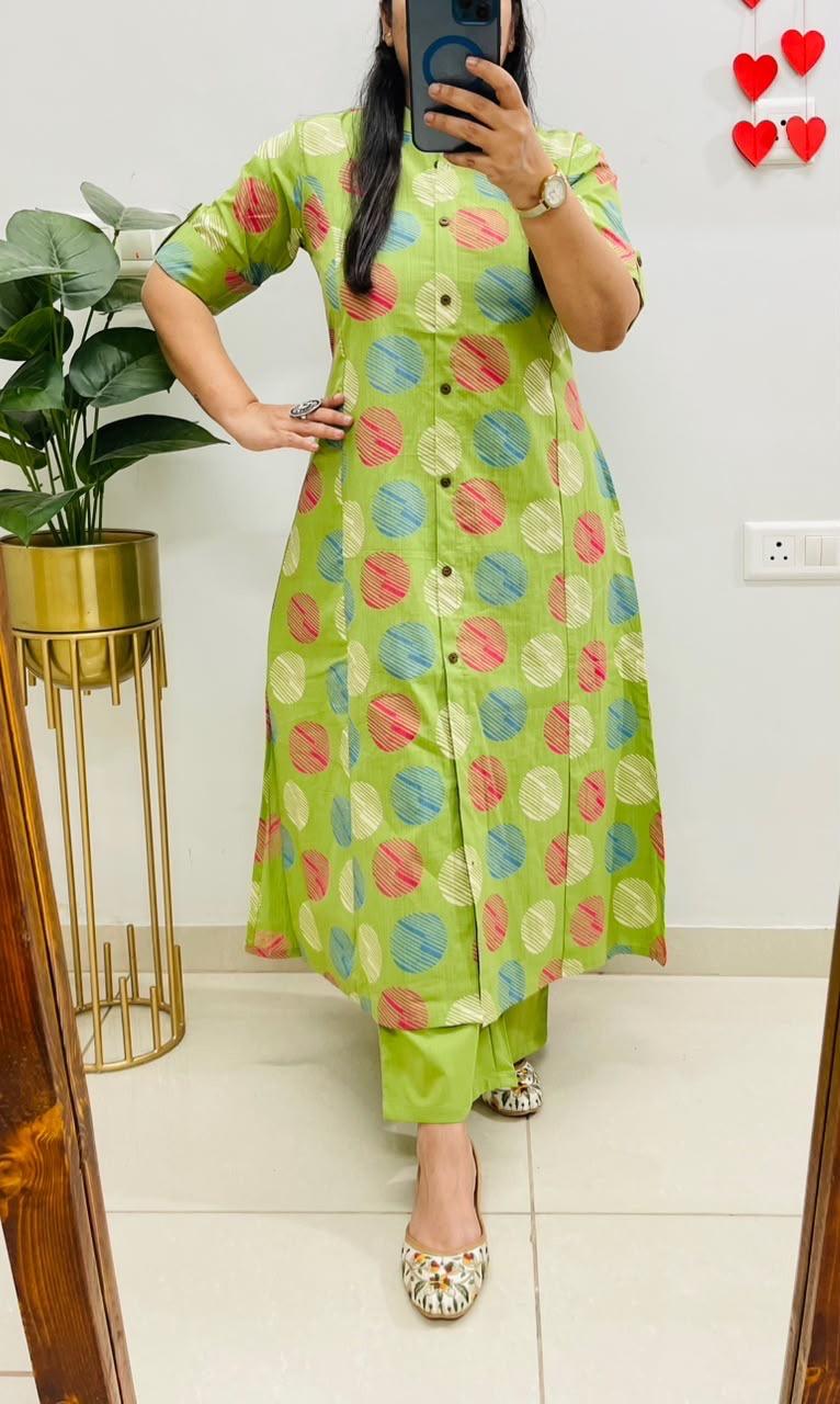 Aline Kurti Pattern Co-Ords Set