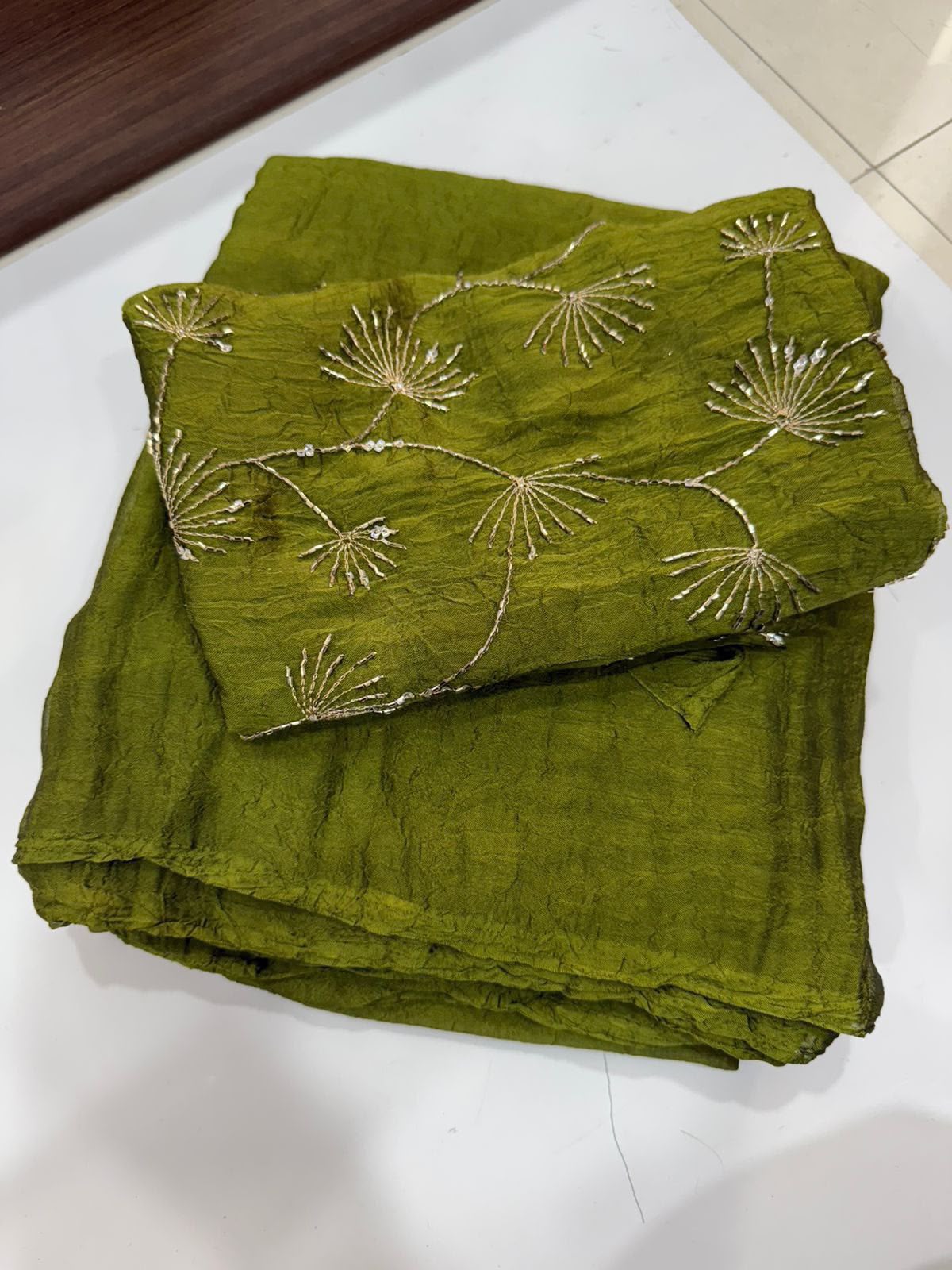 Viscose Georgette Sequence Worked Saree