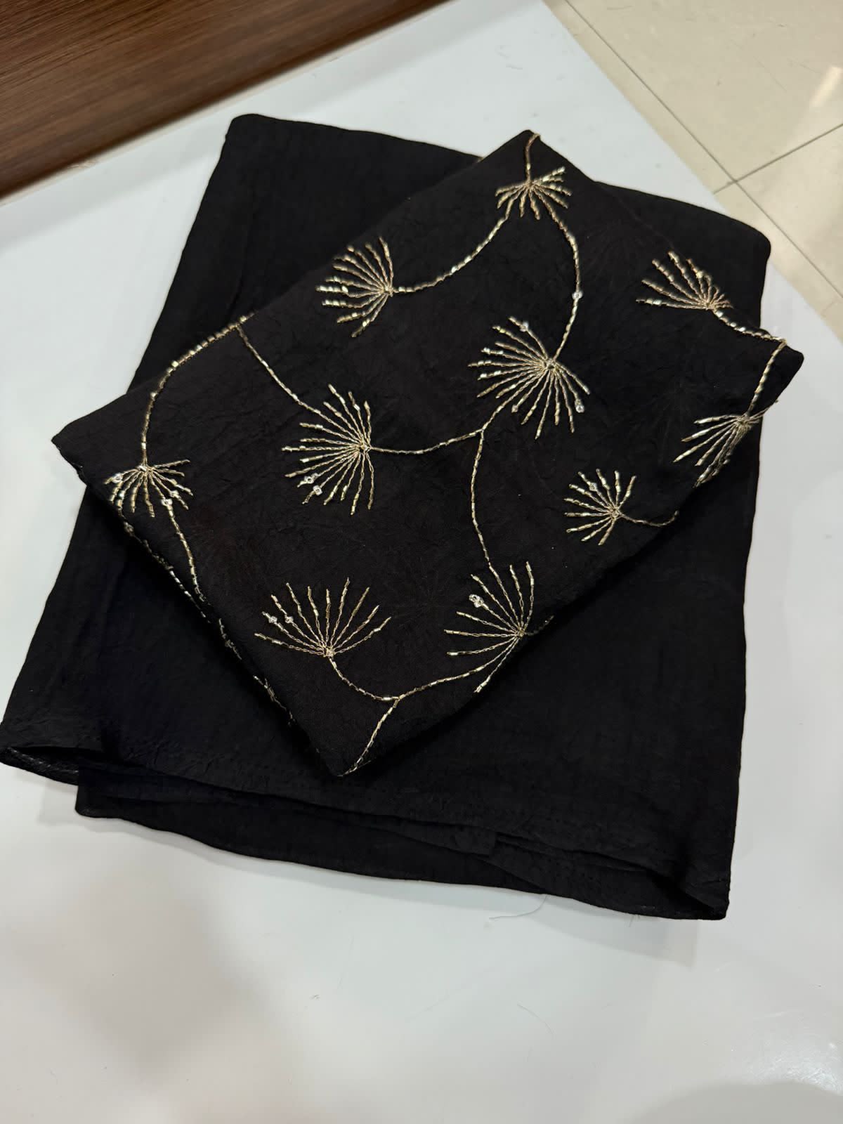 Viscose Georgette Sequence Worked Saree