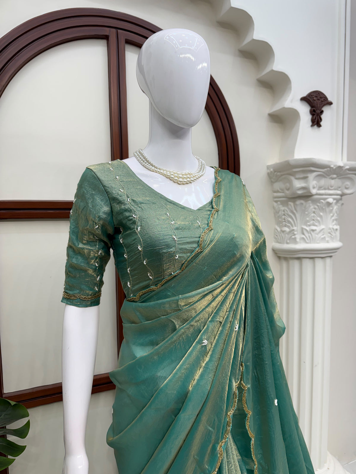 Pure Marsh Mellow Silk Saree