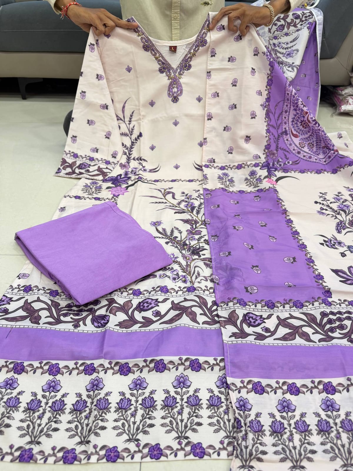 Designer Embroidered Top, Salwaar & Dupatta
