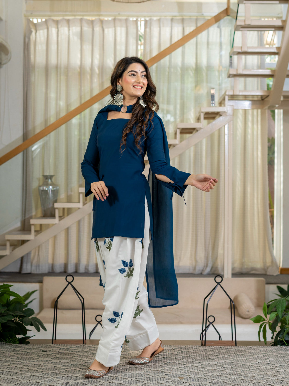 Fashion4U Sunflower Farshi Salwar Set With Dupatta