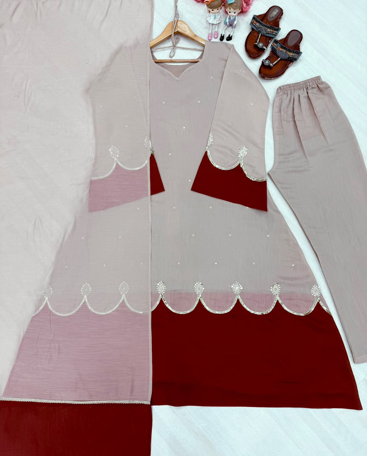 Heavy Fandy Silk Anarkali Suit