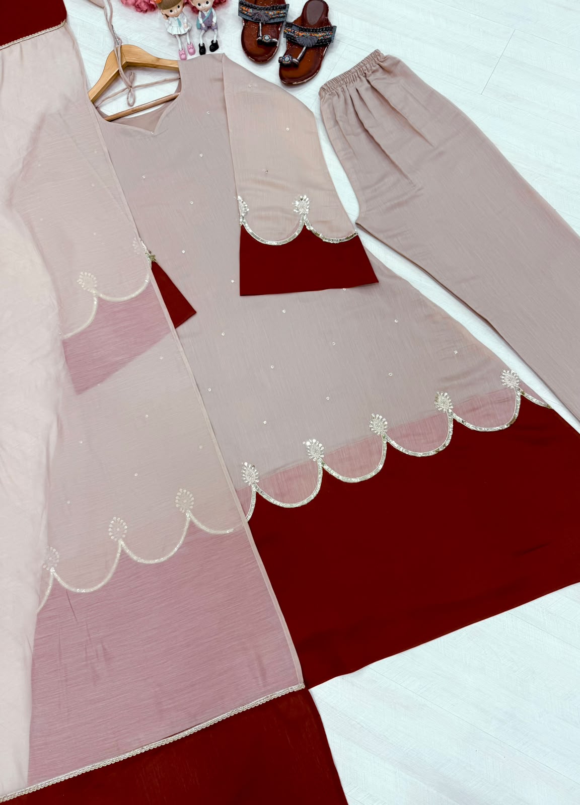 Heavy Fandy Silk Anarkali Suit