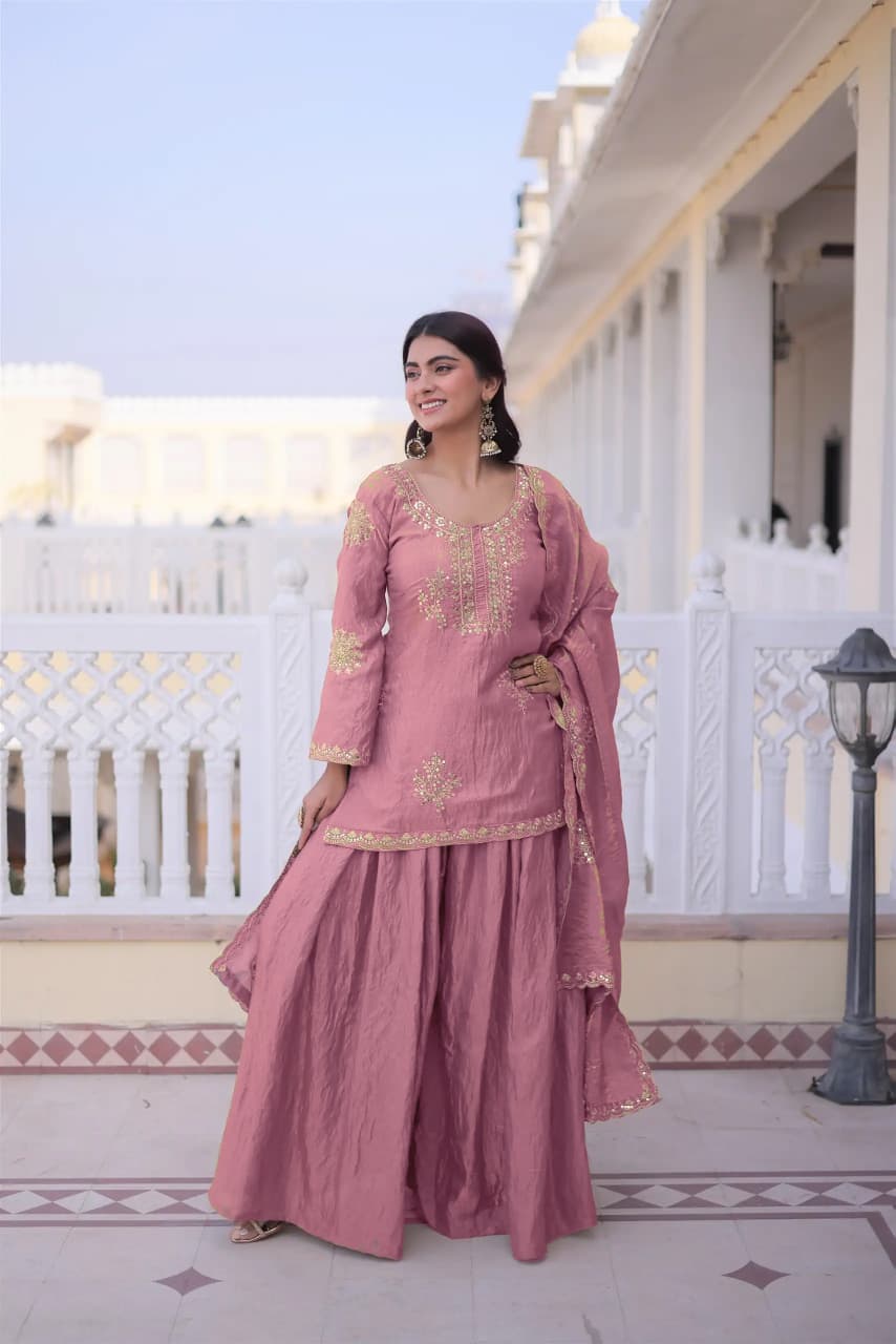 WOMEN'S PURE FRENDY SILK SARARA SET'S