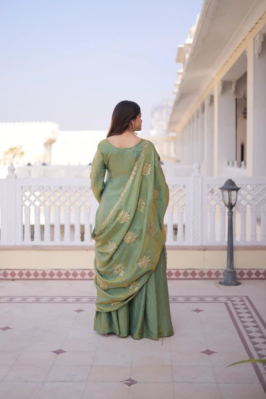 WOMEN'S PURE FRENDY SILK SARARA SET'S