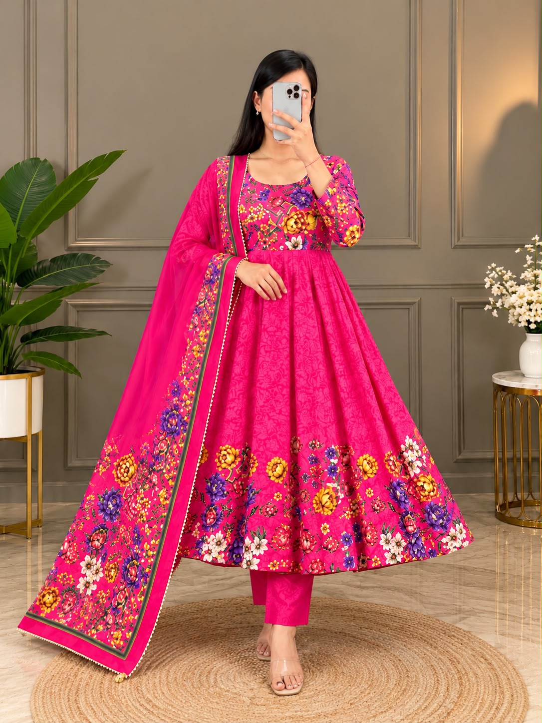 NEW TABBY FLOREL ANARKALI SUIT SET* *CATLOGUE- RUKMANI🥰*