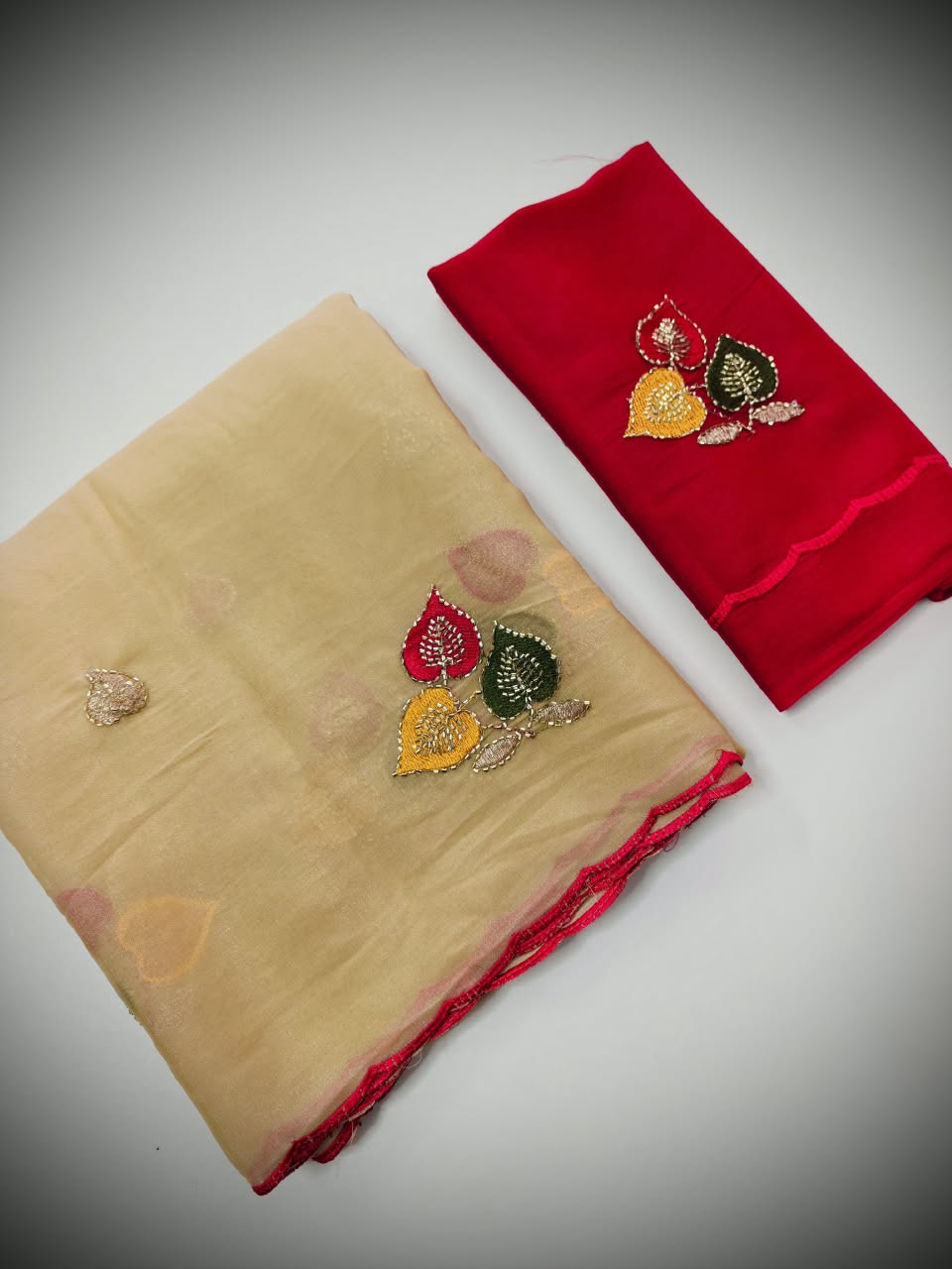 star georgette fabric With beautiful multi sequence and beats thread Embroidery work Allover saree