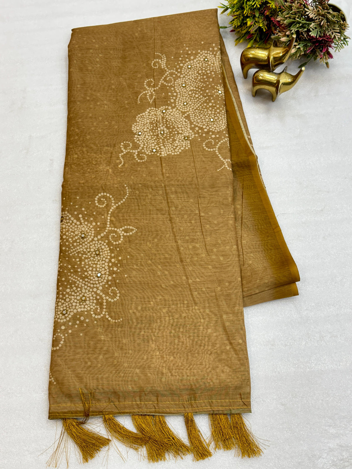 Pure malai cotton saree with floral prints concept