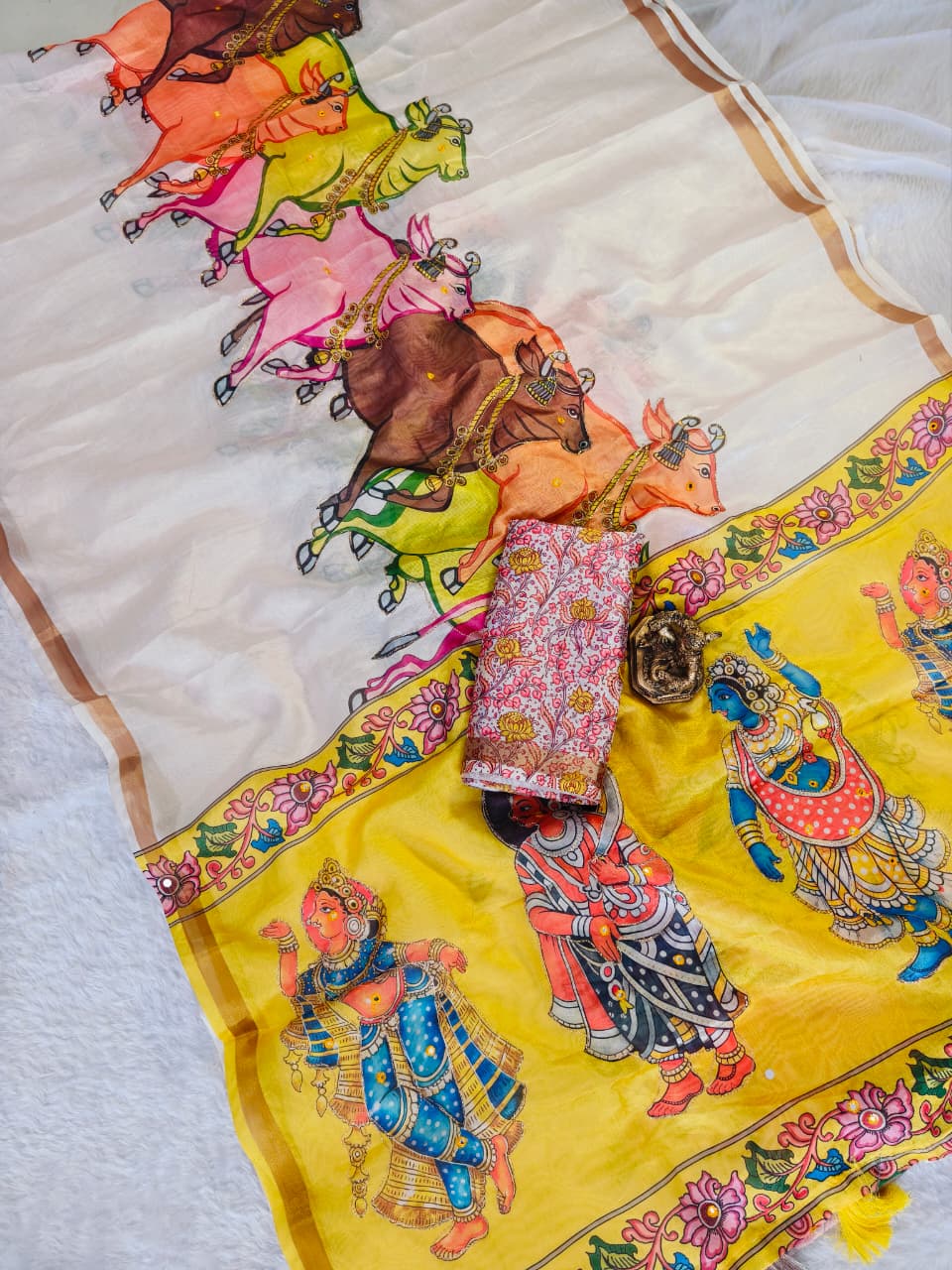 MANIPURI SLUB silk NANDI MANGLA
