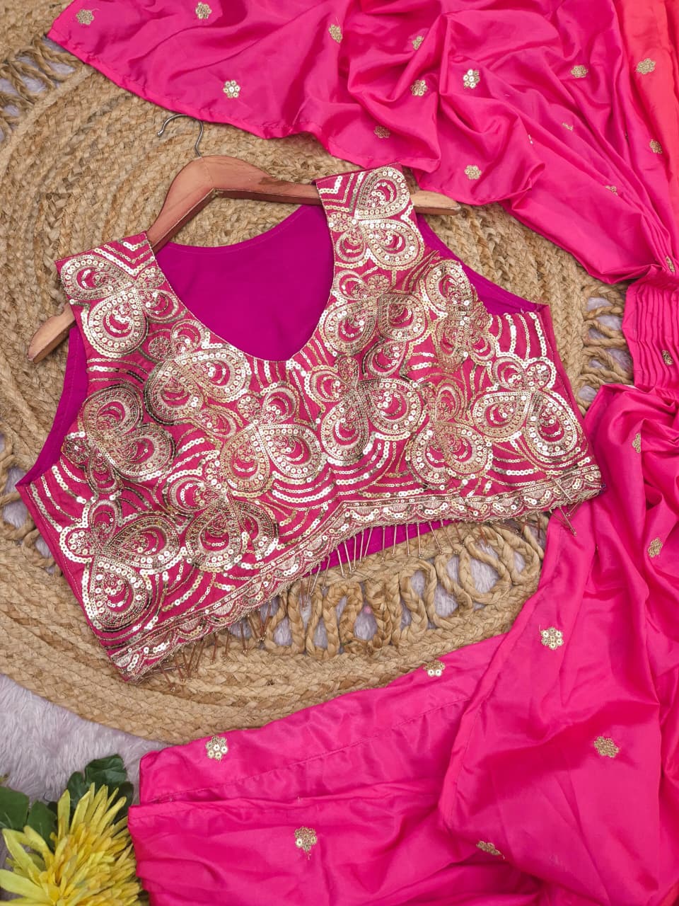 Lehenga Saree Premium Crape Silk with Padding Beautiful Digital Print Elegant Designer Look