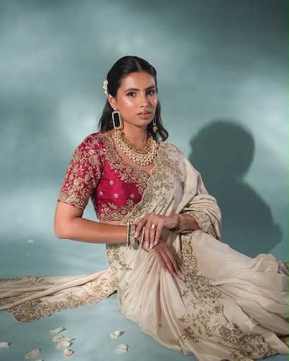 KK Creation Designer Heavy Embroidery Work Saree (KK - Aansha)