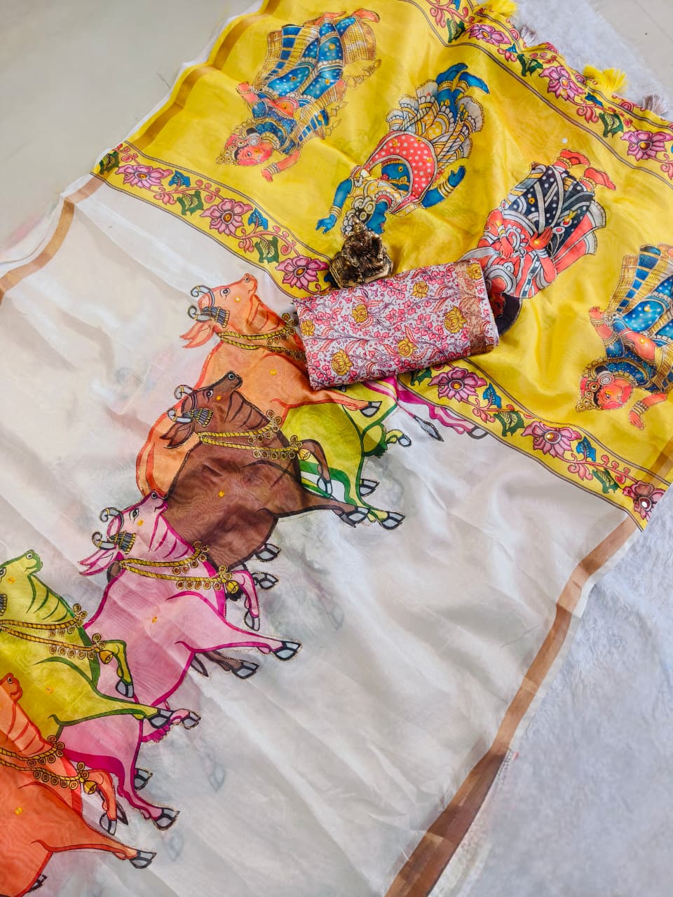 MANIPURI SLUB silk NANDI MANGLA