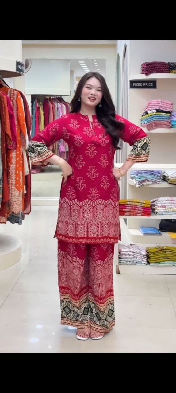 Designer Co-Ords Set Kurti & Pant