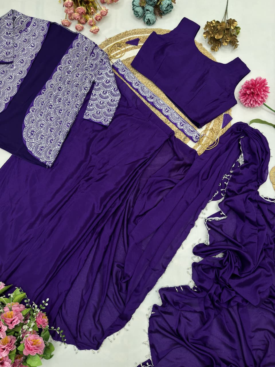 Ready To Wear Saree With Jacket