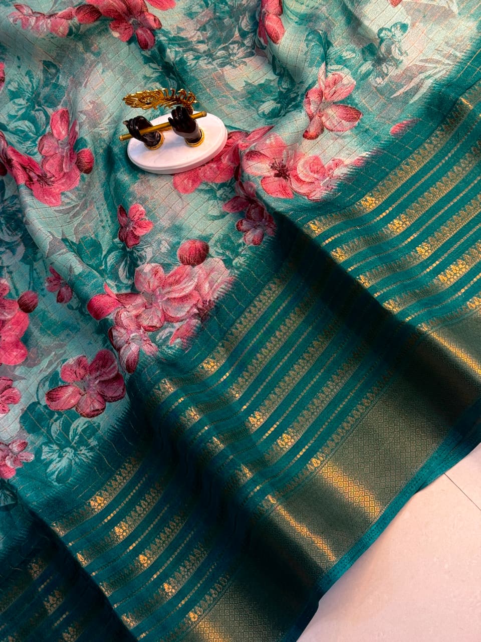 New Ajrakh Soft Georgette Saree