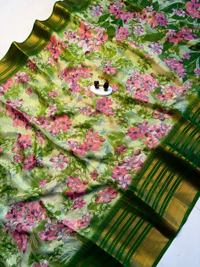 New Ajrakh Soft Georgette Saree