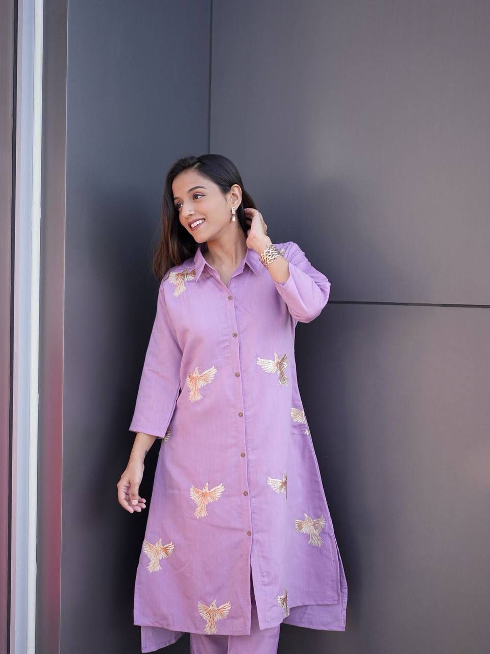 Kurti Palazzo Set Roman Silk