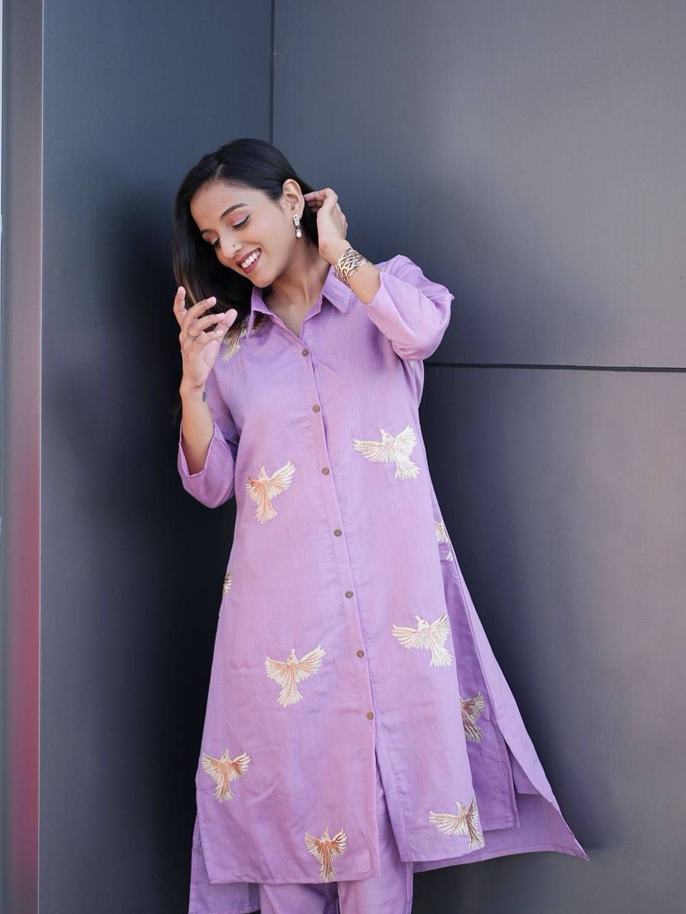 Kurti Palazzo Set Roman Silk