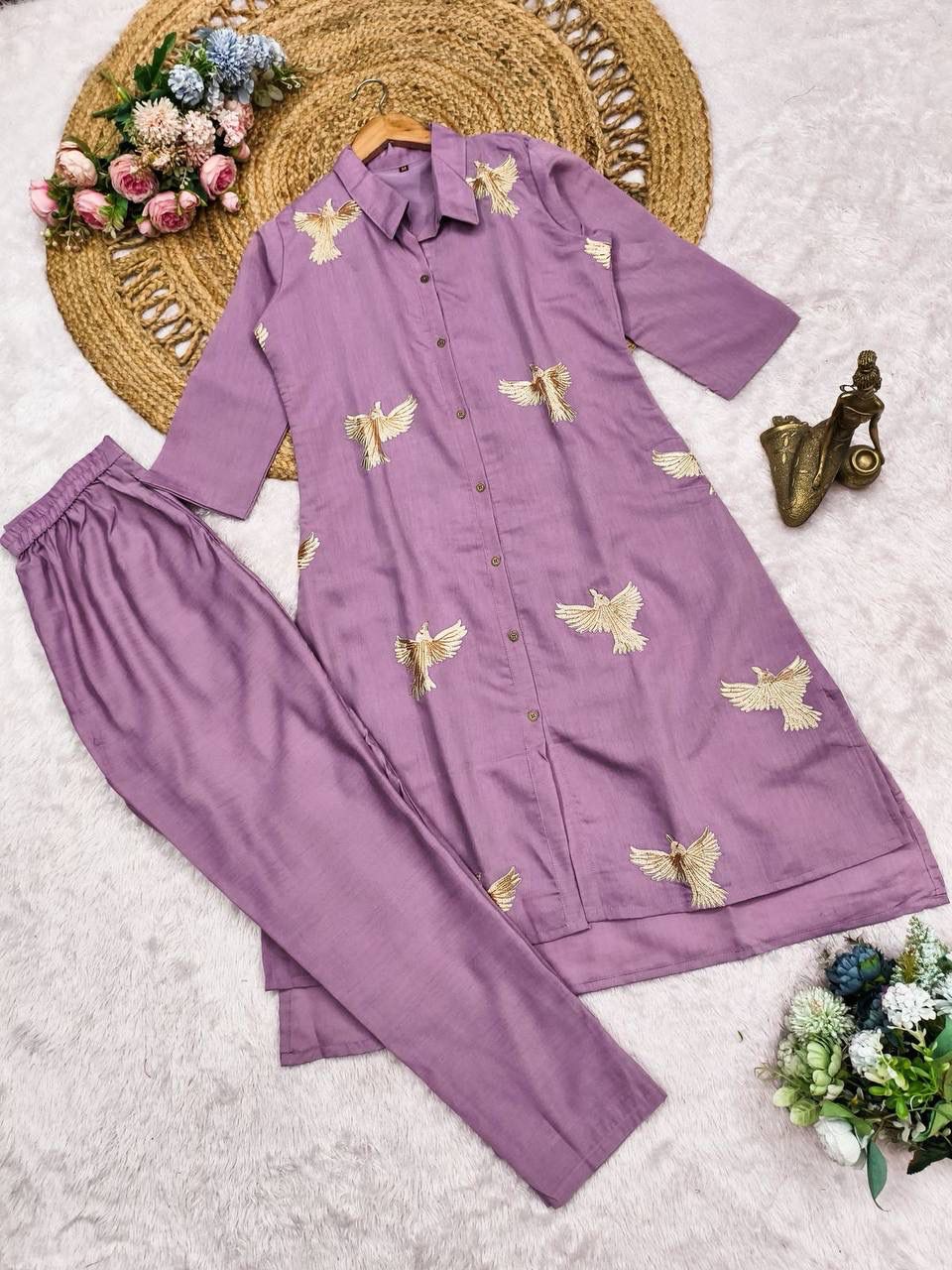 Kurti Palazzo Set Roman Silk
