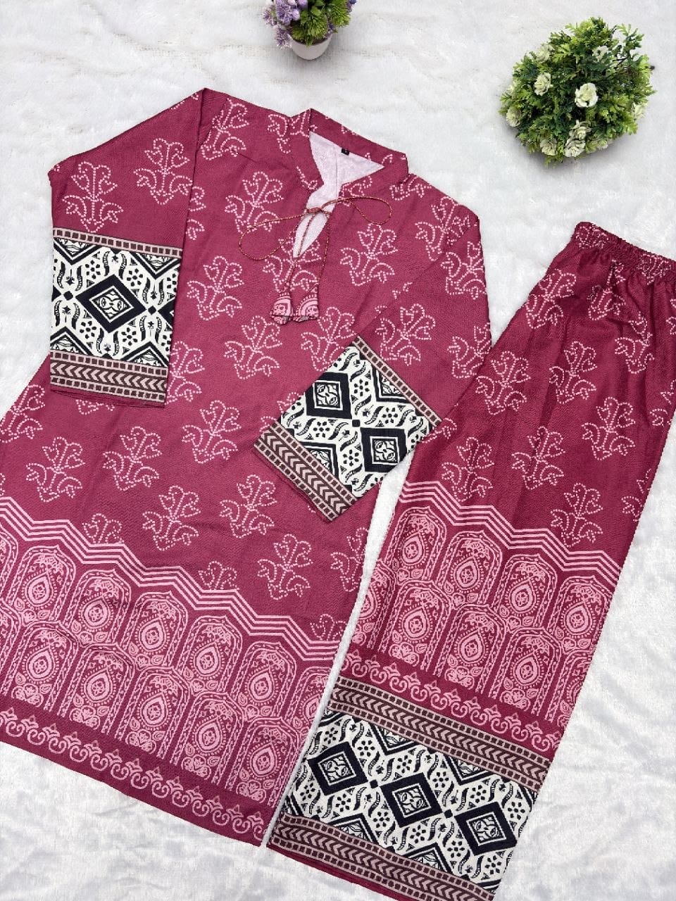 Designer Co-Ords Set Kurti & Pant