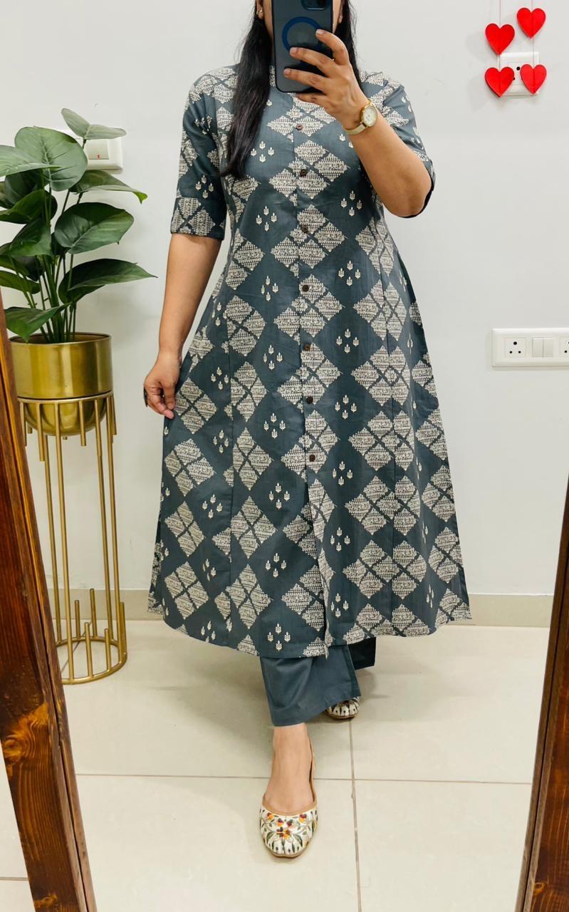 Aline Kurti Pattern Co-Ords Set