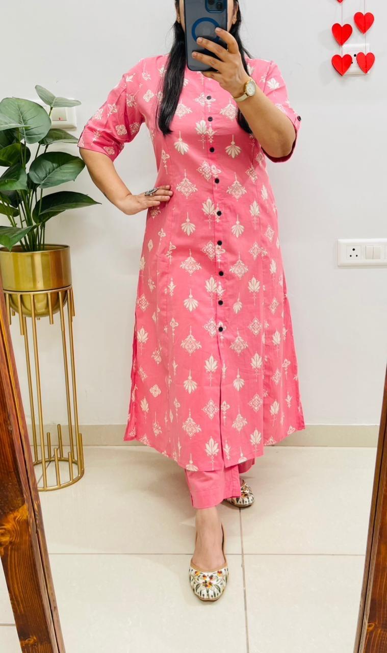 Aline Kurti Pattern Co-Ords Set