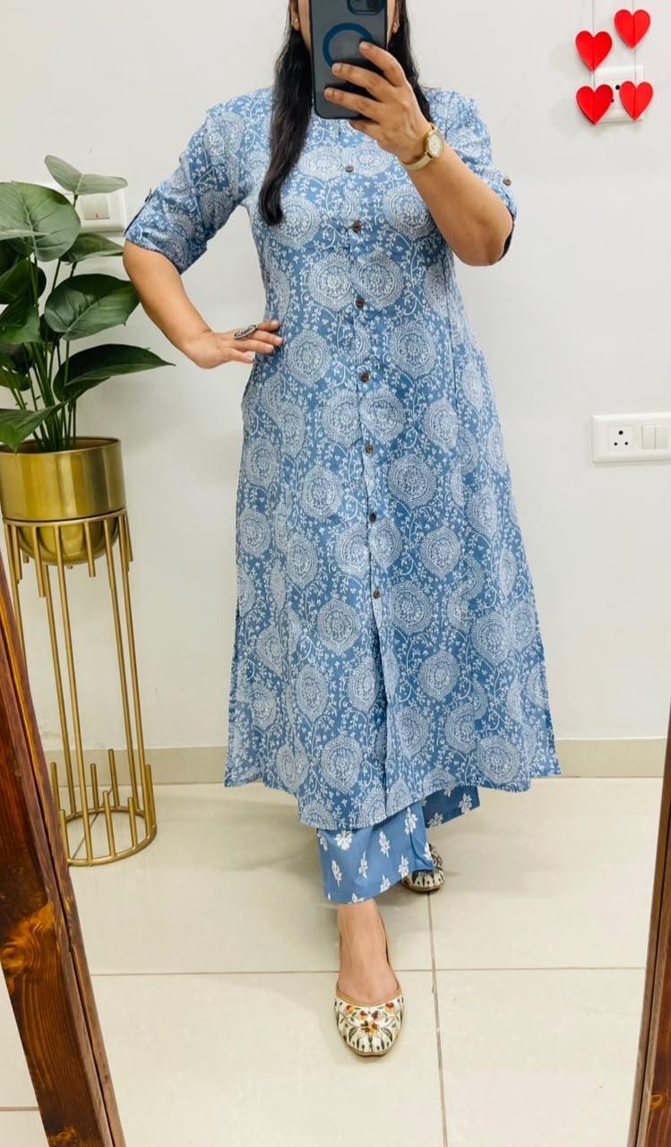 Aline Kurti Pattern Co-Ords Set