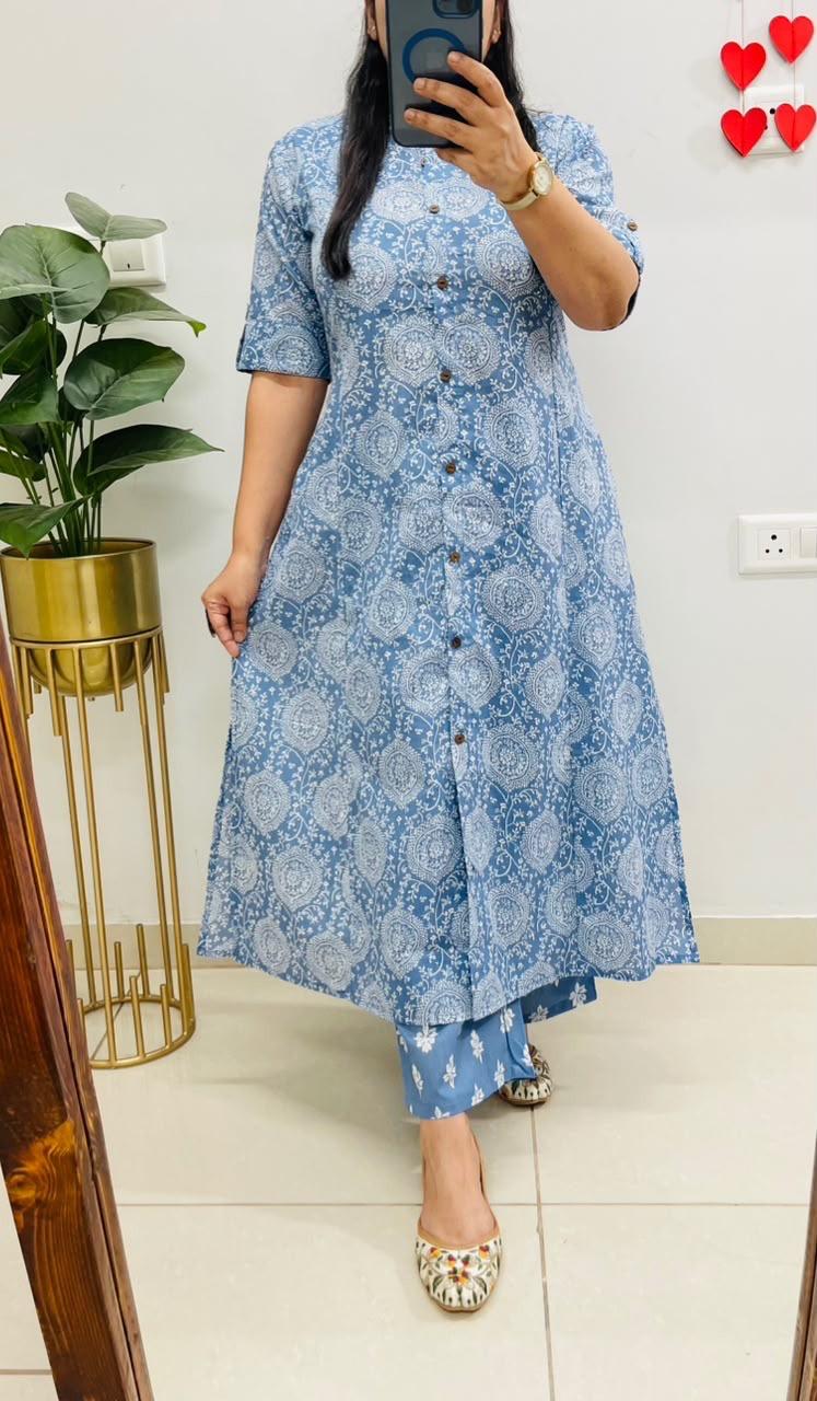Aline Kurti Pattern Co-Ords Set