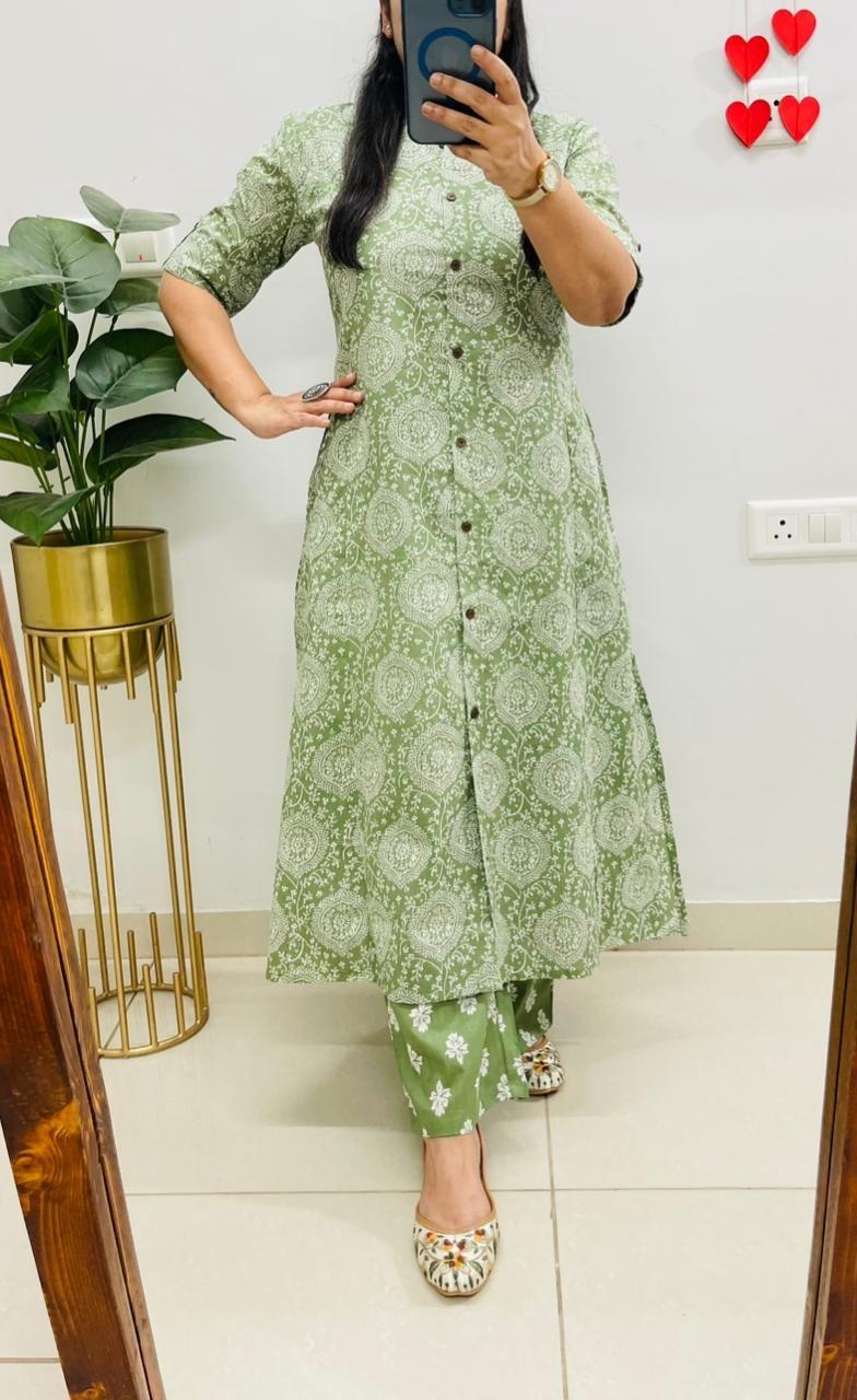 Aline Kurti Pattern Co-Ords Set