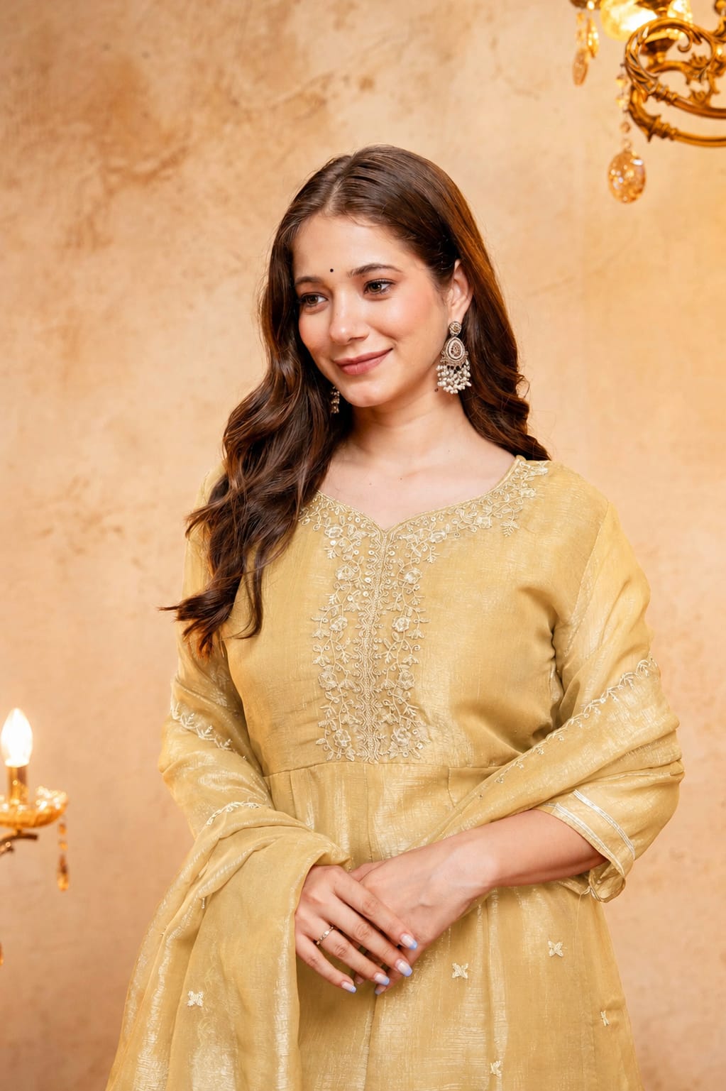 Designer Party Wear Top and Plazzo with Fancy Dupatta