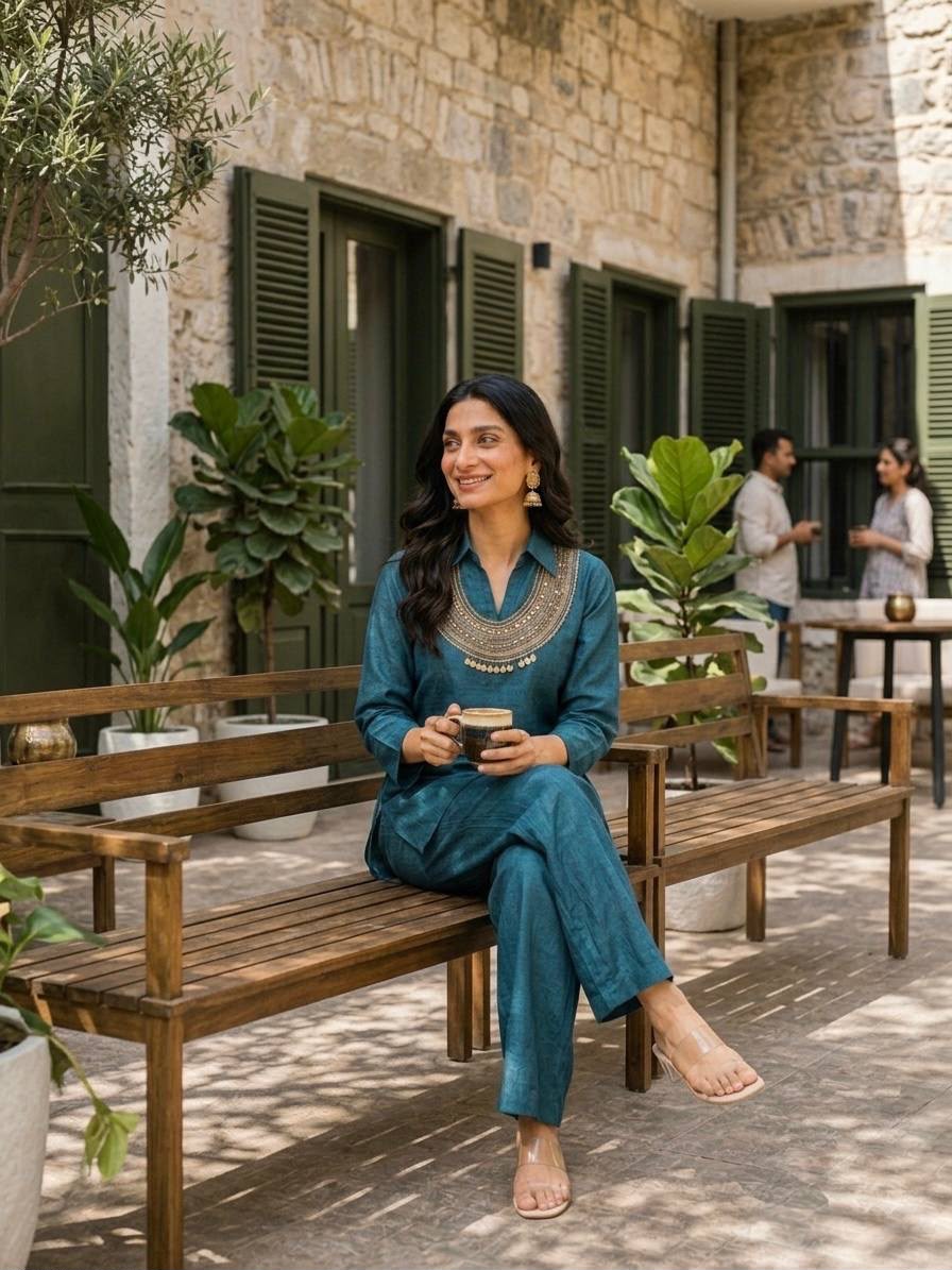 Kurti, Shrug & Plazzo Set