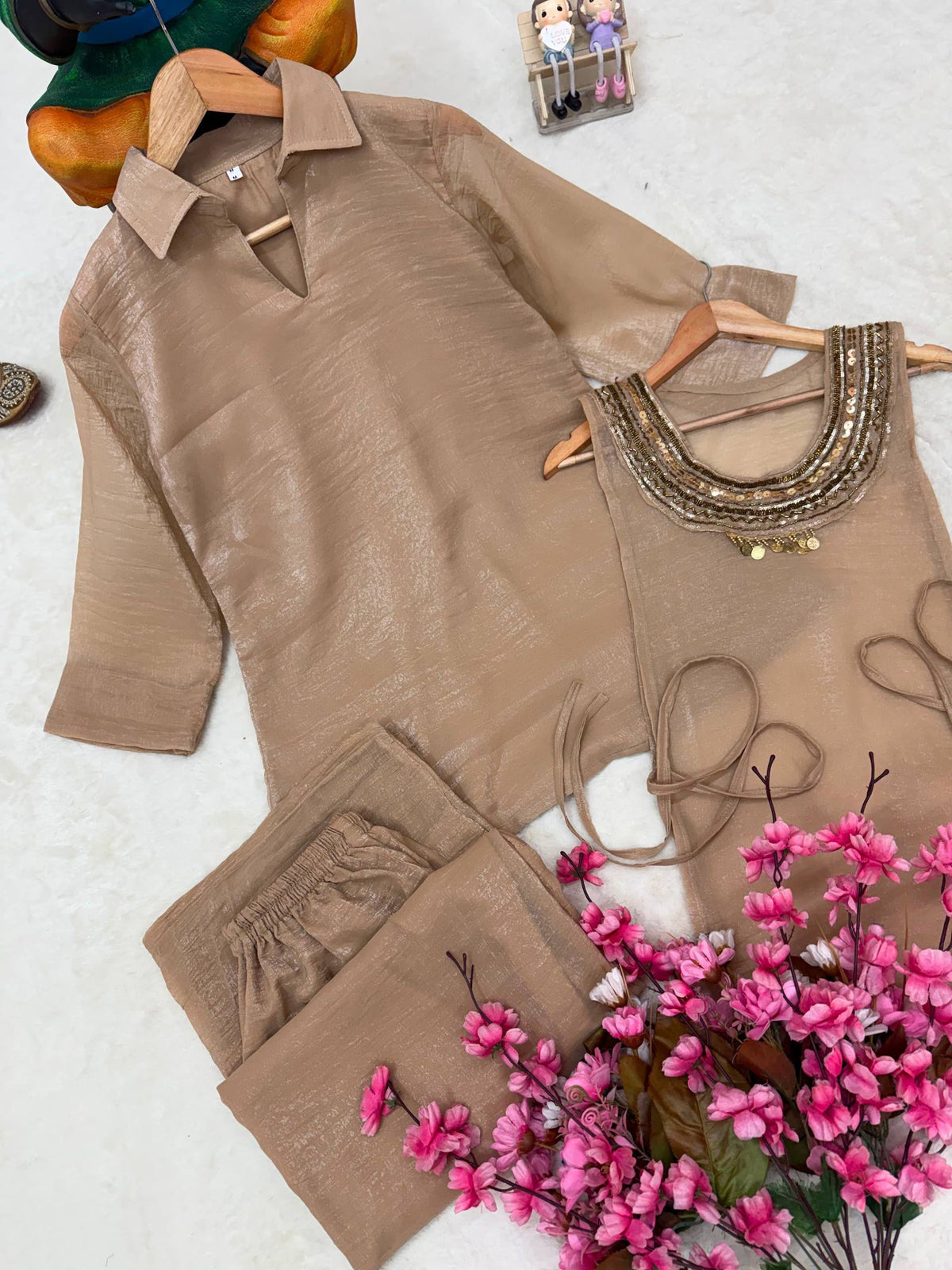 Kurti, Shrug & Plazzo Set