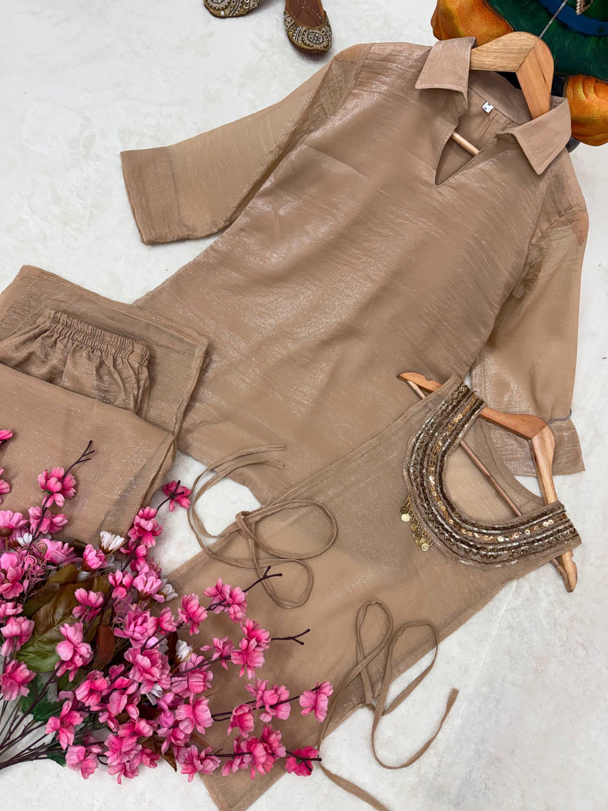 Kurti, Shrug & Plazzo Set