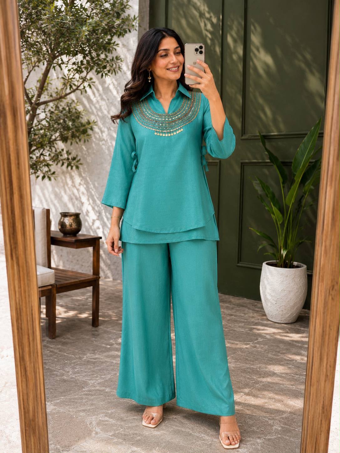 Kurti, Shrug & Plazzo Set