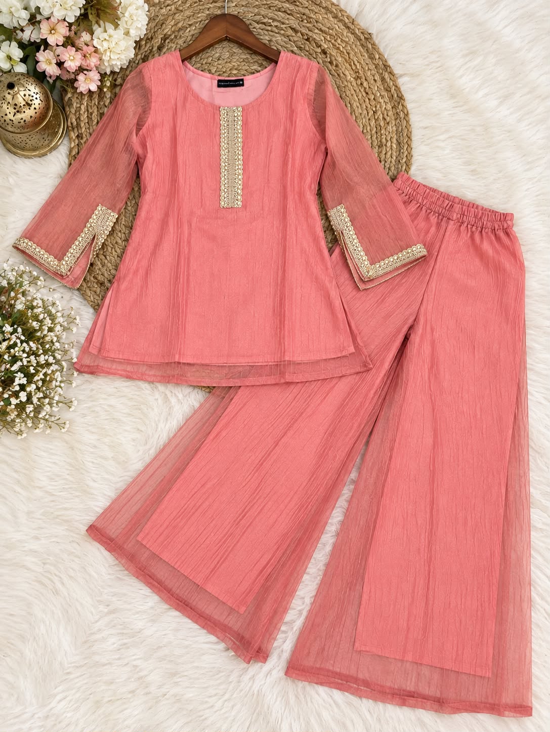 HOV Festive Coordset Crush Tissue Silk