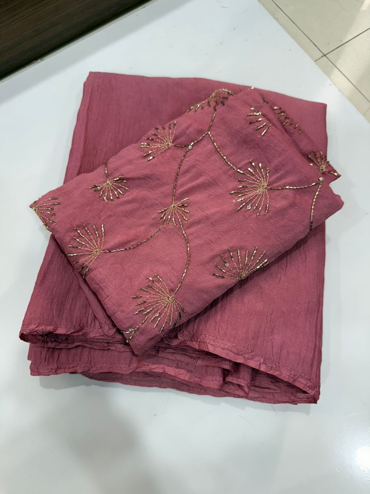 Viscose Georgette Sequence Worked Saree