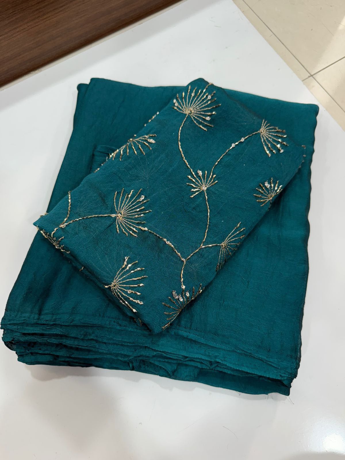 Viscose Georgette Sequence Worked Saree