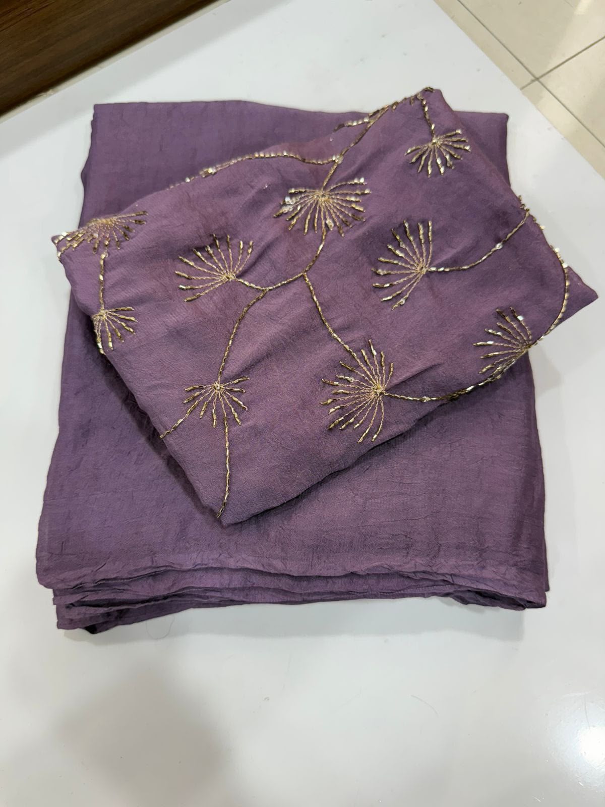 Viscose Georgette Sequence Worked Saree