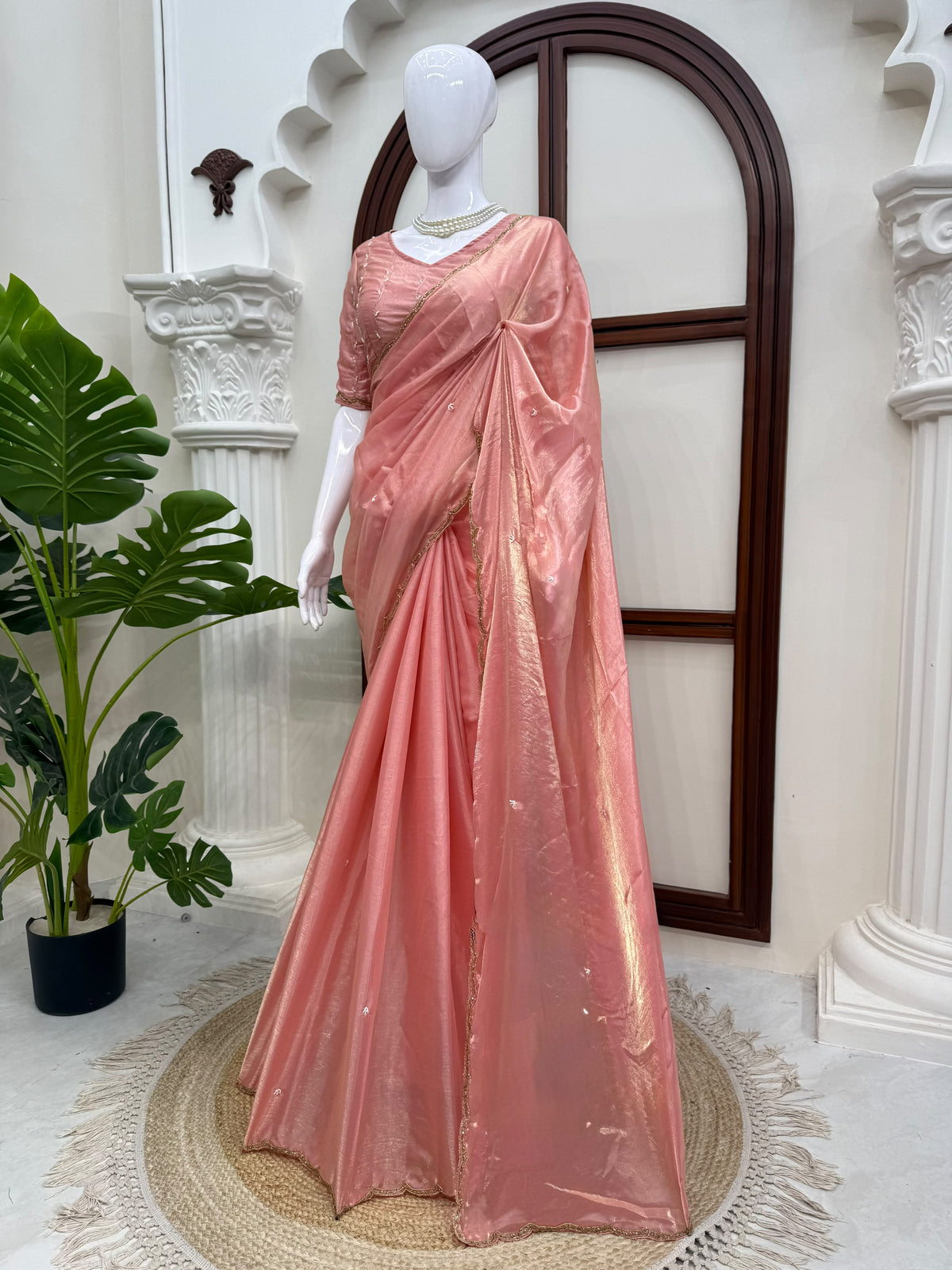 Pure Marsh Mellow Silk Saree