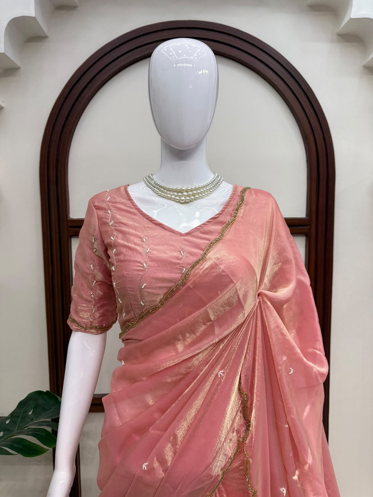 Pure Marsh Mellow Silk Saree