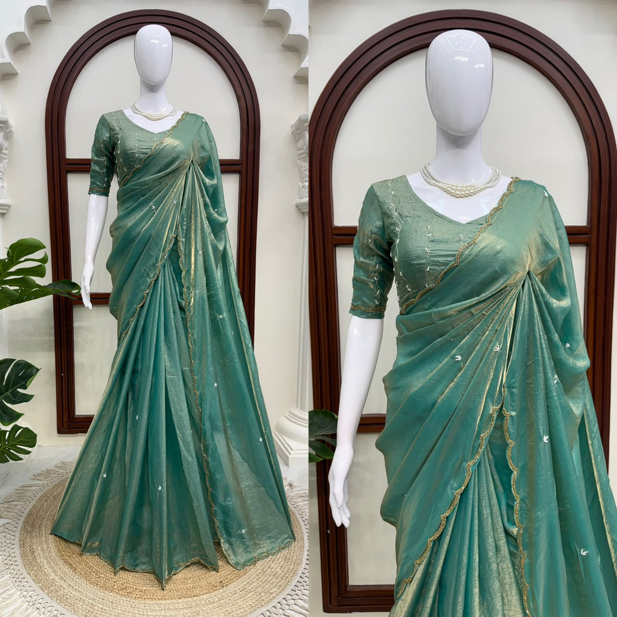 Pure Marsh Mellow Silk Saree