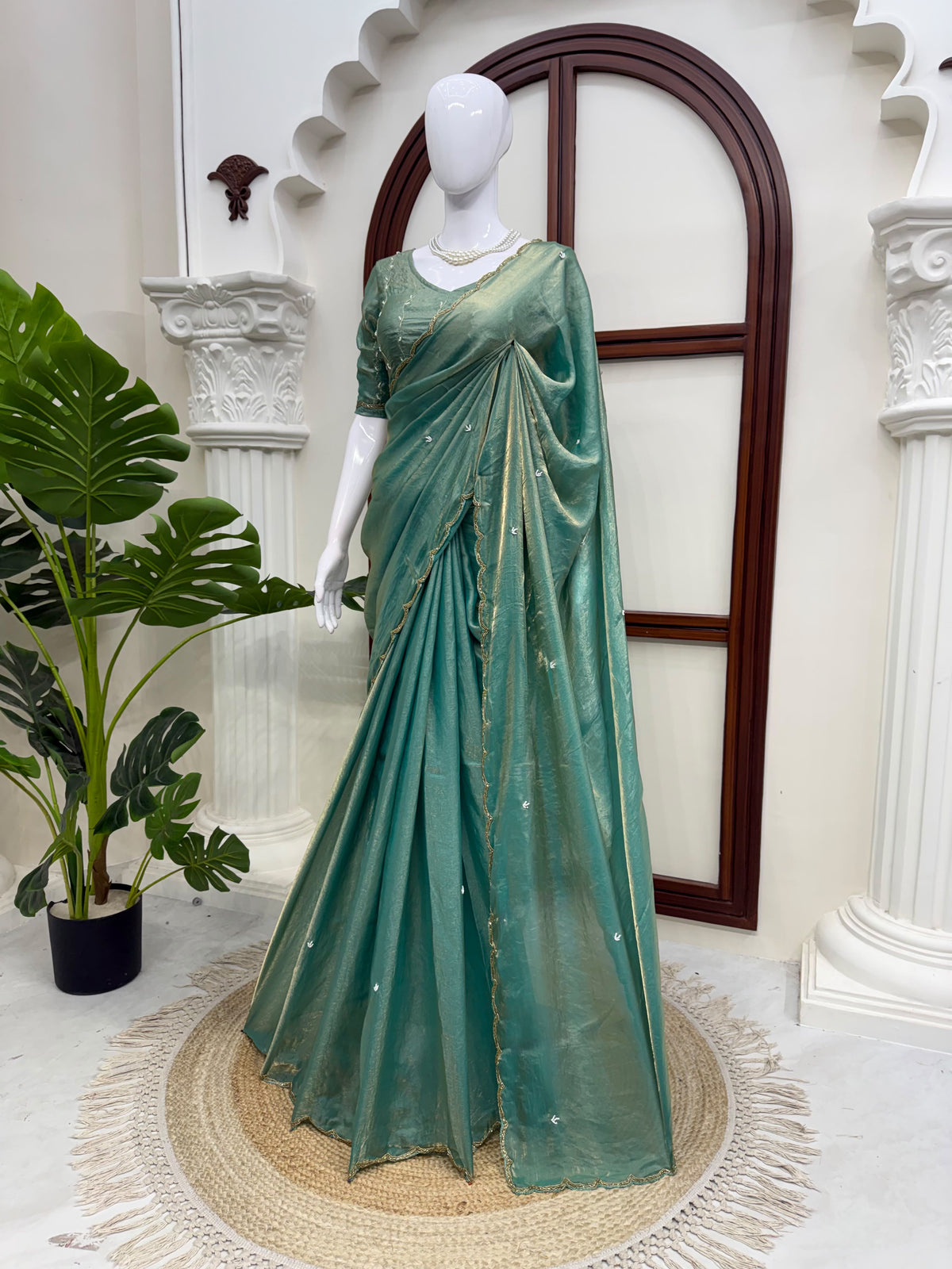 Pure Marsh Mellow Silk Saree