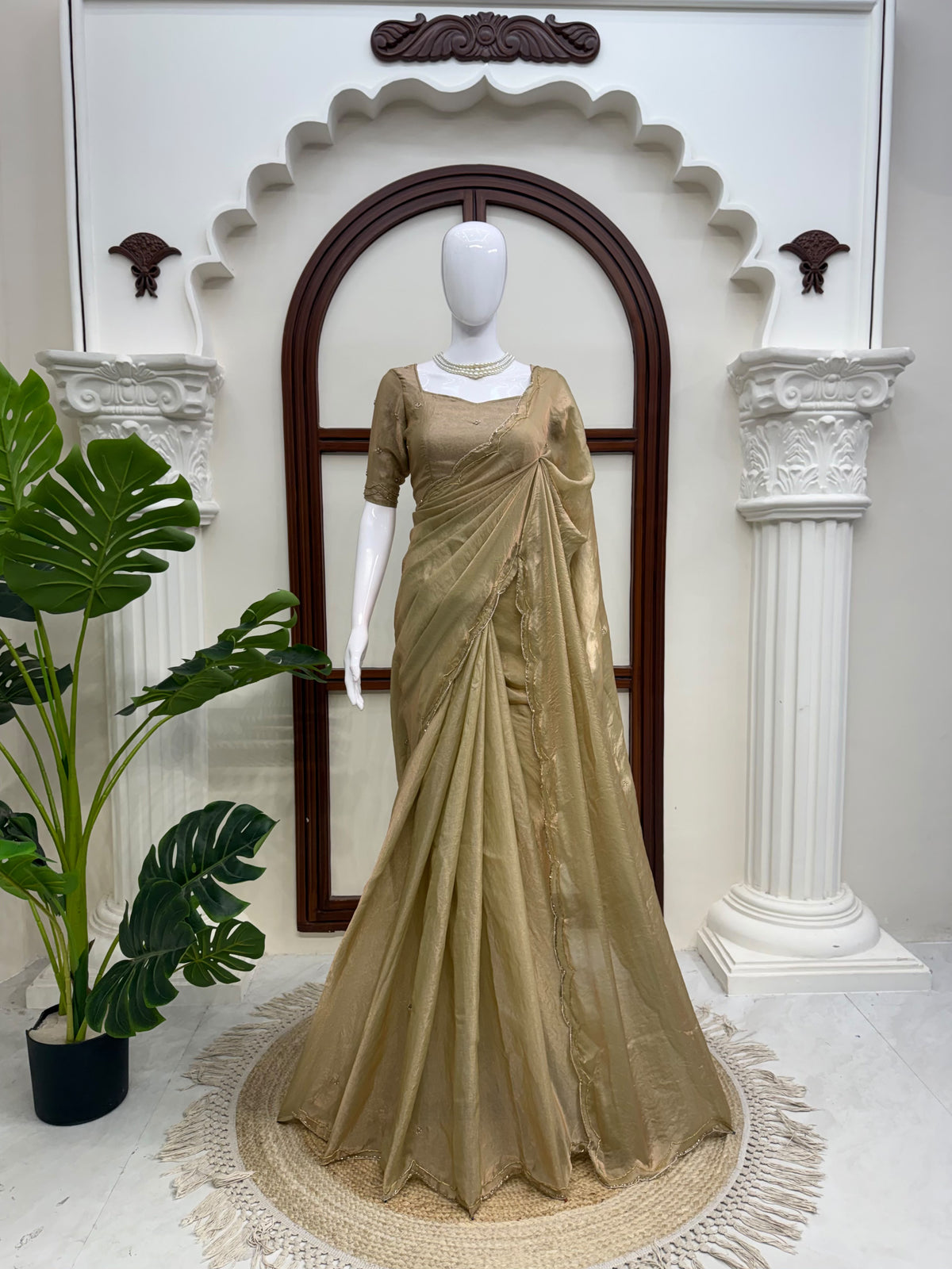 Pure Marsh Mellow Silk Saree