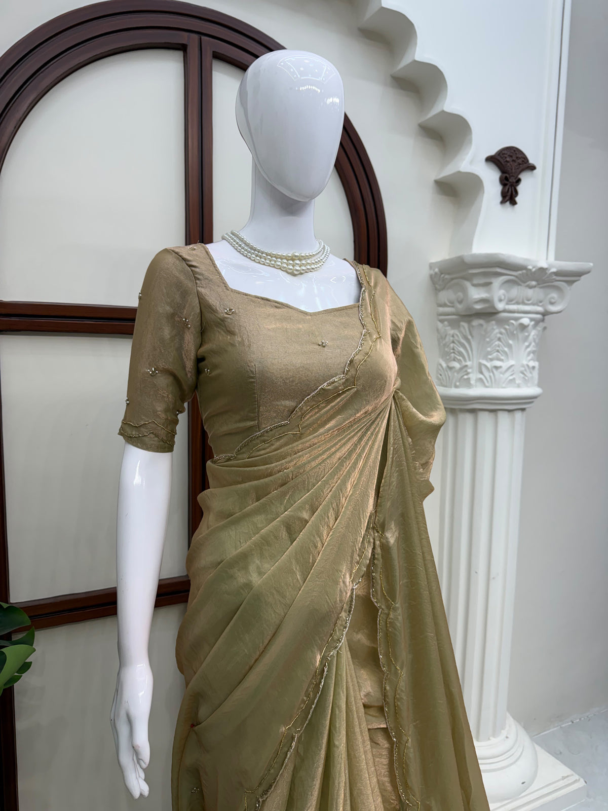 Pure Marsh Mellow Silk Saree