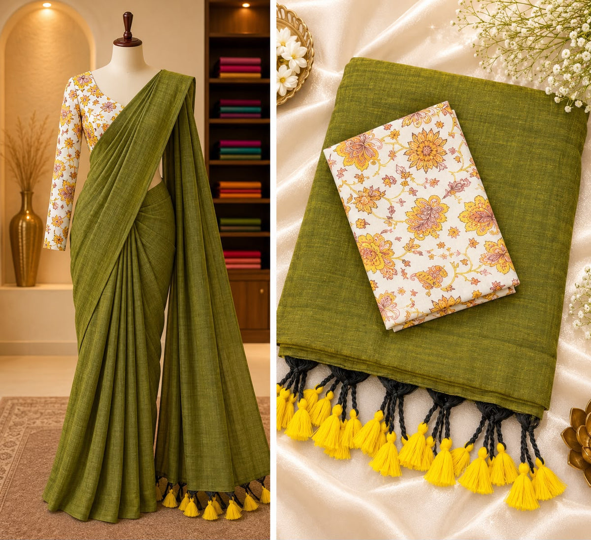 Handloom Khadi Cotton Saree
