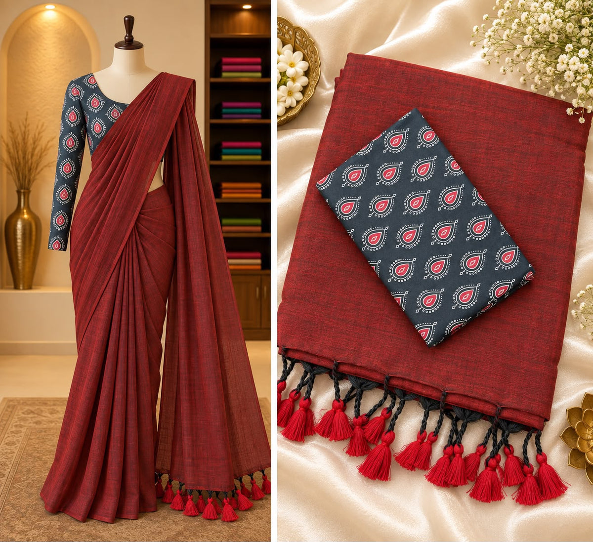 Handloom Khadi Cotton Saree