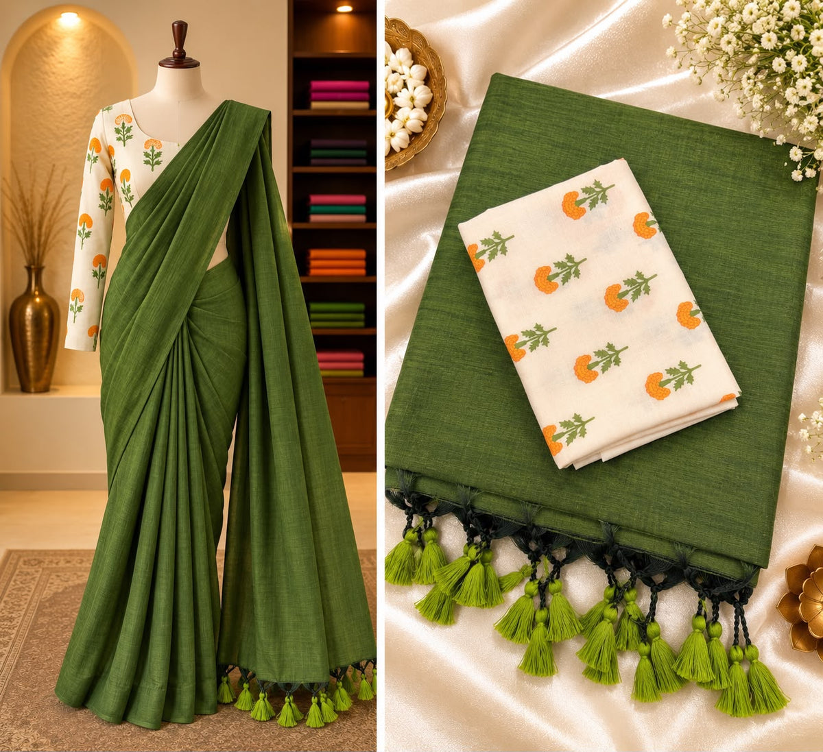 Handloom Khadi Cotton Saree