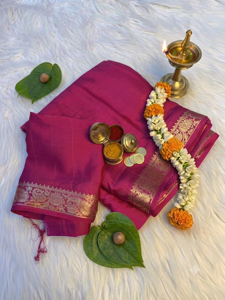Soft Lichi Silk Saree